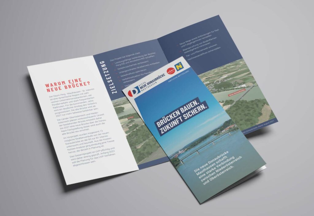Foto von Projektflyer Neue Donaubrücke